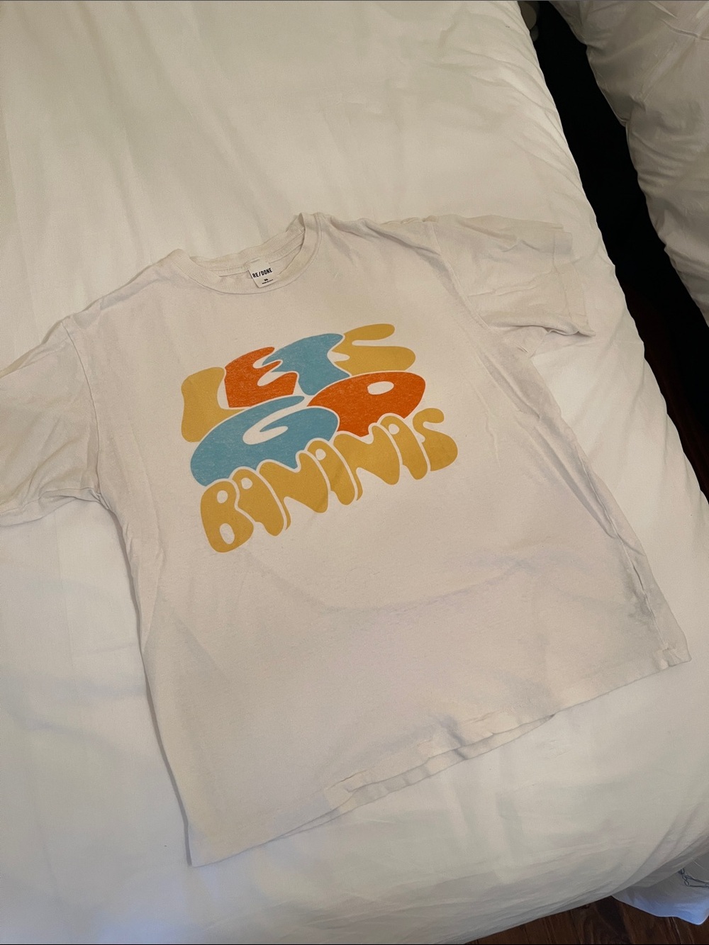 RE/DONE “Let’s Go Bananas” Short Sleeve Vintage-Style Tshirt Size XS